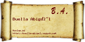 Buella Abigél névjegykártya